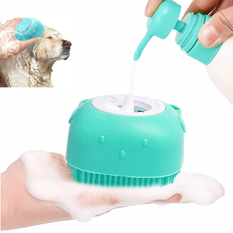 Pet Bathing Brush Soft Silicone Massager Shower - Dog Cat Cleaning