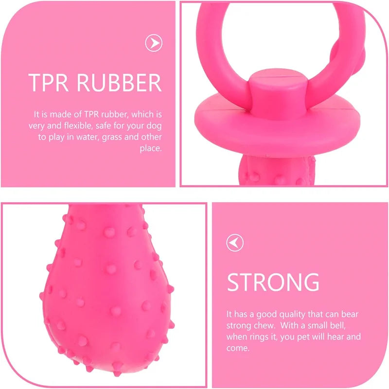 Pet Rubber Pacifier Dog Toy Interactive Rubber Soother Pet Dog Cat Puppy Elasticity Teeth Dog Chew Toys Tooth Cleaning Toy