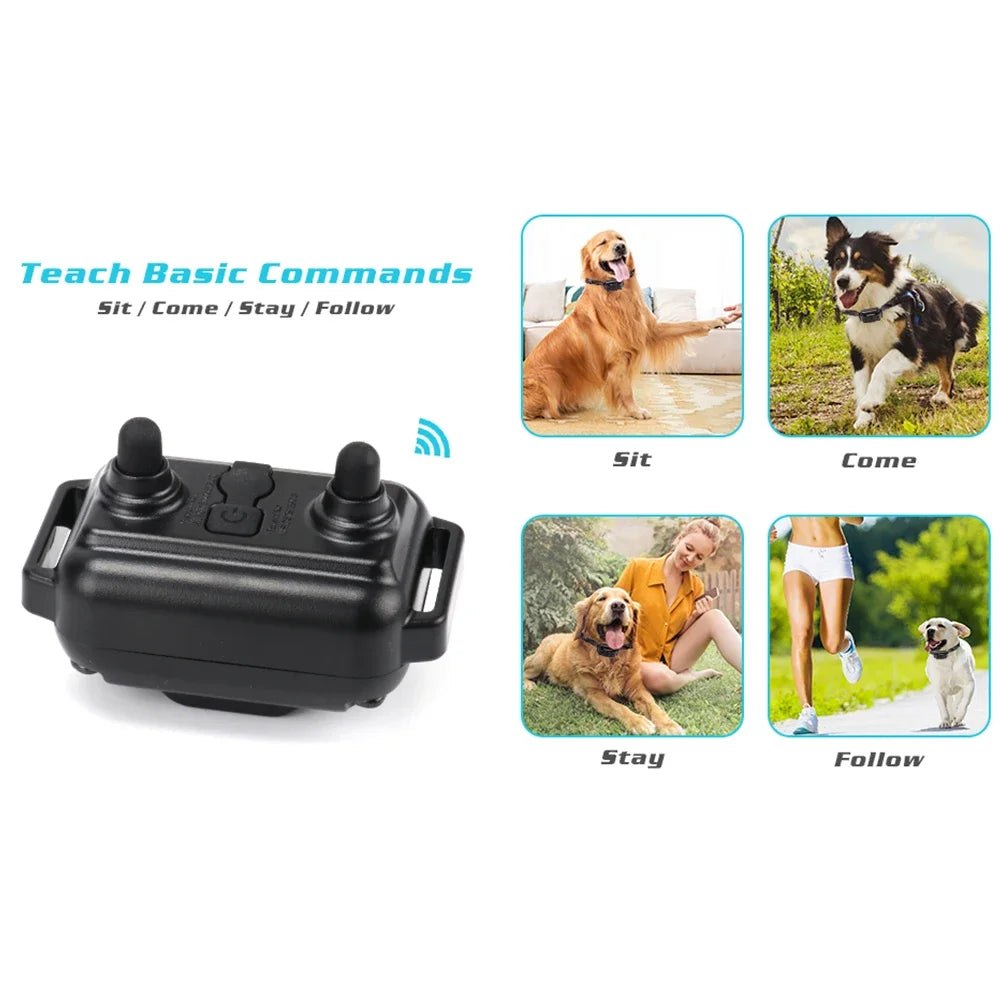 800m Electric Dog Training Collar Detachable Bark Rechargeable Anti Barking Shock Vibration Reflective Collar for All Dogs Pet