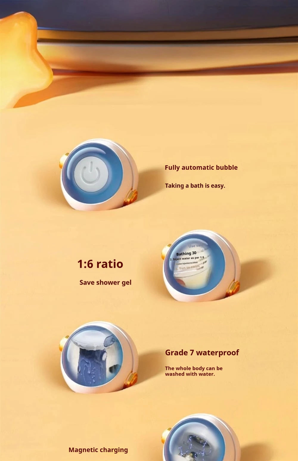 Automatic Dog Soap Dispenser Wireless USB Mute Dog Grooming /Cat Deeper Cleaning Bath Shampoo Foam Sprayer Pet Supplies