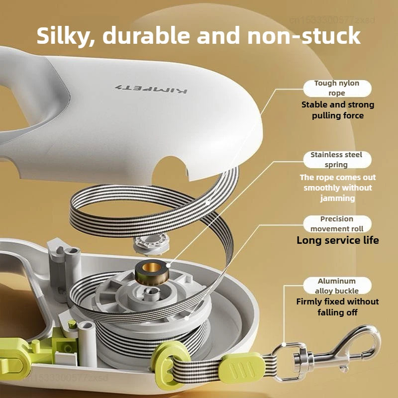 5M Retractable Dog Leash Pet Leashes Traction Rope Reflective Belt Automatic Flexible