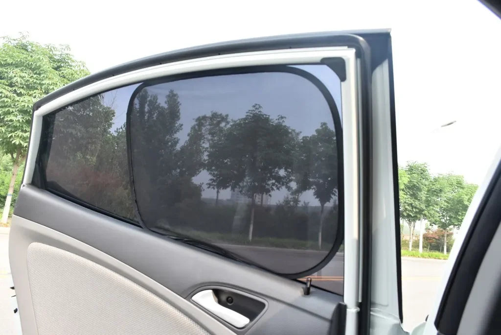 2pcs Universal Car Window Screen Door Covers Side Window UV Sunshine Plate Shade Mesh Mosquito Net Protection Film Accessories
