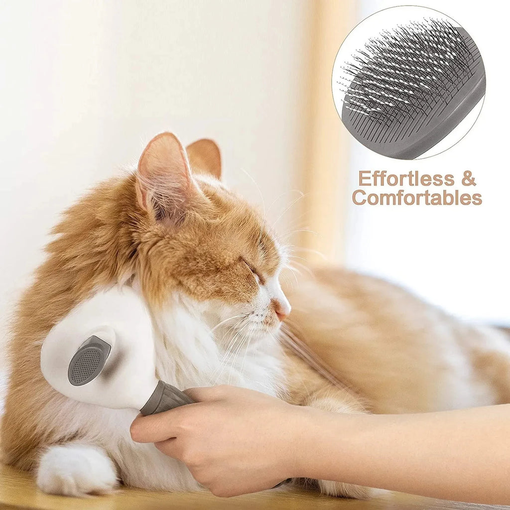 Pet Dog Brush Cat Comb Self Cleaning Pet Hair Remover Brush For Dogs Cats Grooming