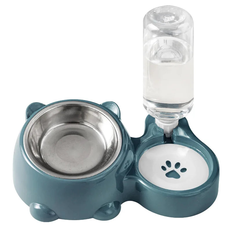 Cat Bowl 2-in-1 Drinking Water Dog Food Pot Water Bowl Rice Pot Pet Supplies