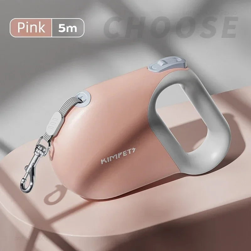 5M Retractable Dog Leash Pet Leashes Traction Rope Reflective Belt Automatic Flexible