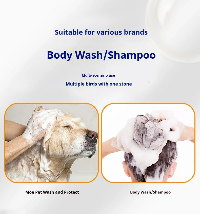 Automatic Dog Soap Dispenser Wireless USB Mute Dog Grooming /Cat Deeper Cleaning Bath Shampoo Foam Sprayer Pet Supplies