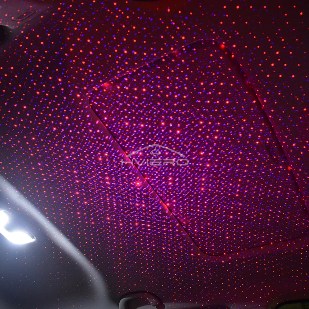 Car Roof Star Lights Interior Mini LED Starry Atmosphere Sky USB Projector Auto Lamp Decoration Night Galaxy Laser Home Led