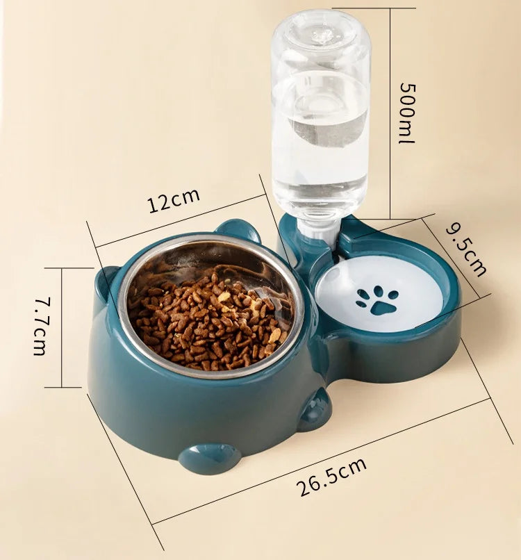 Cat Bowl 2-in-1 Drinking Water Dog Food Pot Water Bowl Rice Pot Pet Supplies