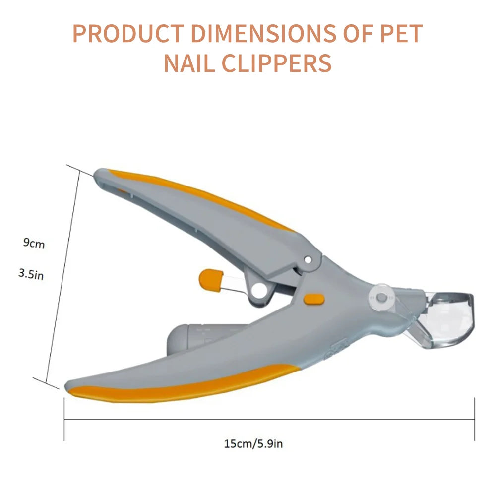 LED Light Dual-Sided Pet Nail Clippers for Cats And Dogs 5x Magnification Easy Nail Trimming Tool for Your Furry Friends