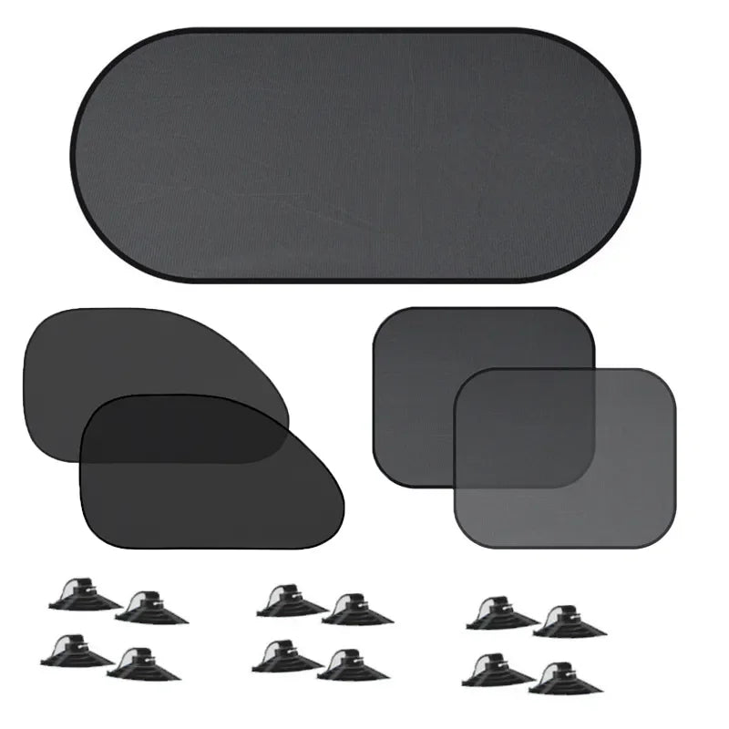 2pcs Universal Car Window Screen Door Covers Side Window UV Sunshine Plate Shade Mesh Mosquito Net Protection Film Accessories