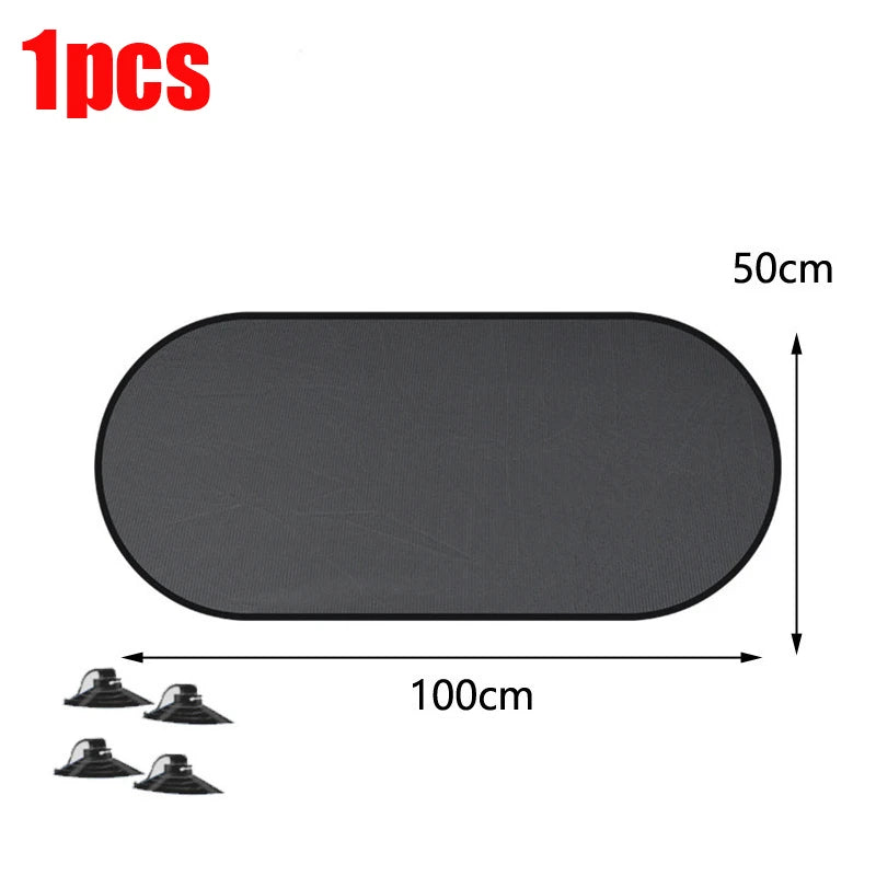 2pcs Universal Car Window Screen Door Covers Side Window UV Sunshine Plate Shade Mesh Mosquito Net Protection Film Accessories