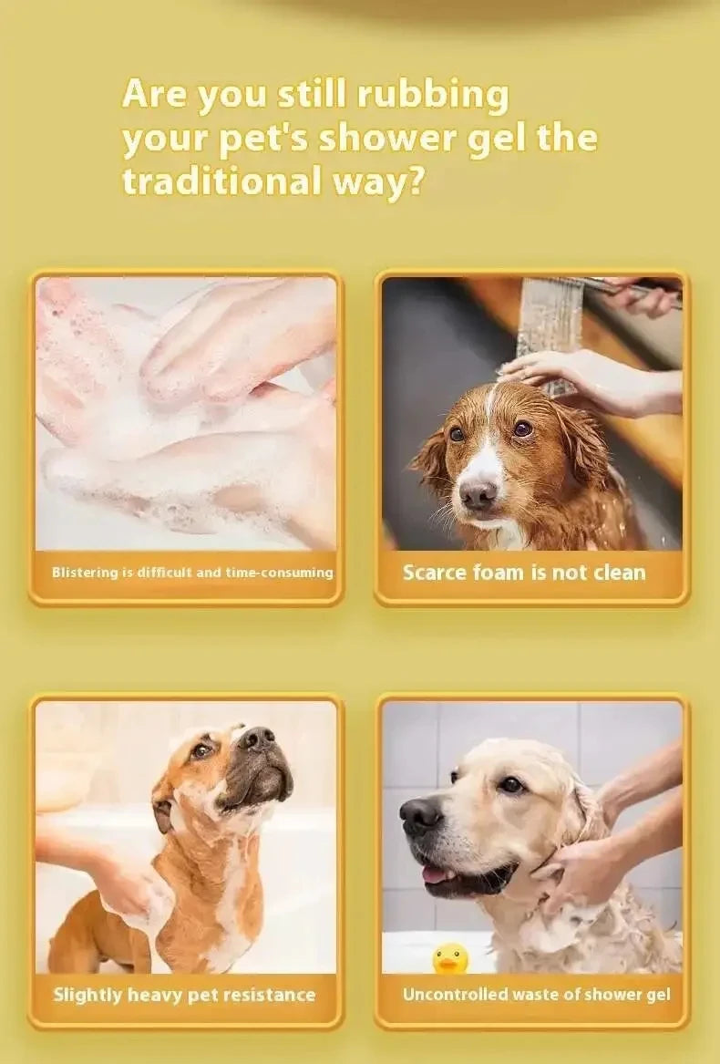 Pet Bubbler Usb Charging Pet Shower Foaming Machine  Automatic Soap Dispenser automatic Pet Washing