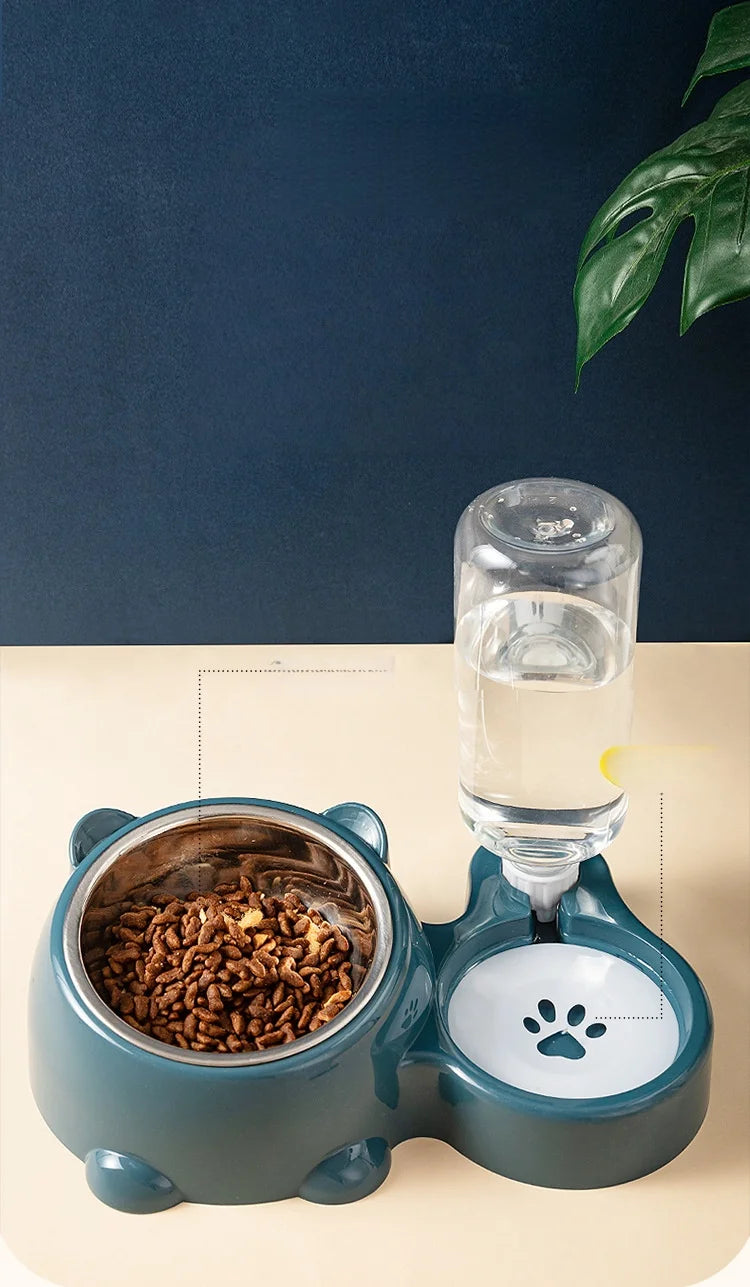 Cat Bowl 2-in-1 Drinking Water Dog Food Pot Water Bowl Rice Pot Pet Supplies