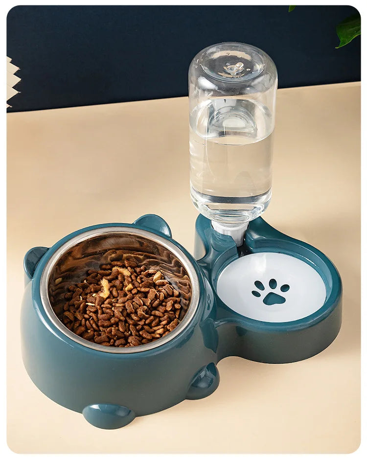 Cat Bowl 2-in-1 Drinking Water Dog Food Pot Water Bowl Rice Pot Pet Supplies