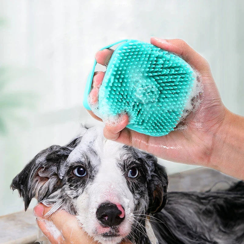 Pet Bathing Brush Soft Silicone Massager Shower - Dog Cat Cleaning