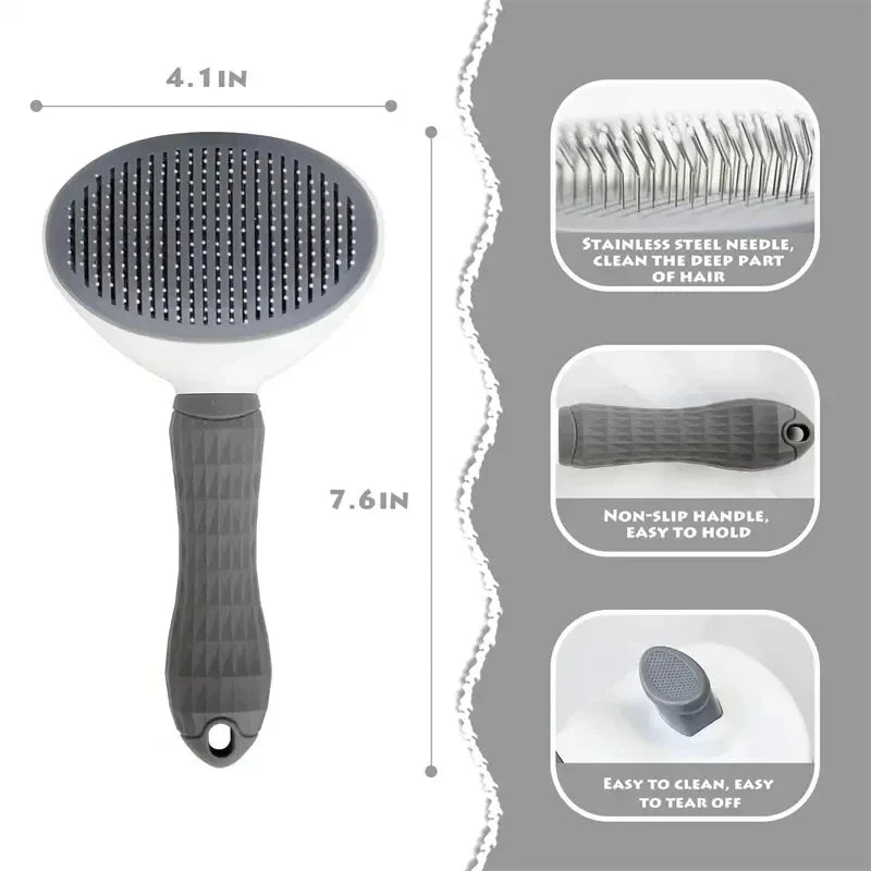 Pet Dog Brush Cat Comb Self Cleaning Pet Hair Remover Brush For Dogs Cats Grooming