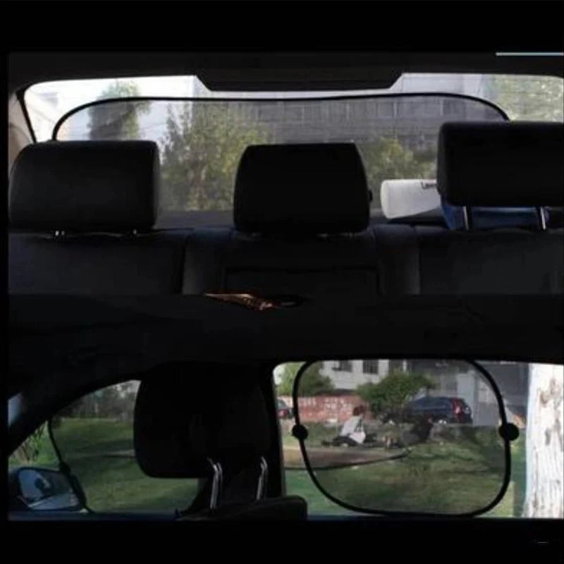 5PCS Car Window Sunshade Cover Sun UV Protection Auto Front Rear Black Window Curtain Side Glass Mesh Sunshades Accessories