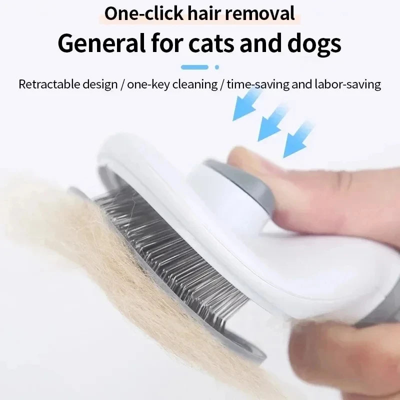 Pet Dog Brush Cat Comb Self Cleaning Pet Hair Remover Brush For Dogs Cats Grooming