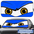 Car Cartoon Devil's Eye Foldable 59'x27.5' Car Windshield Sun Shade, Funny Car Eyes Sun Visor Wear-ResistantFoldable Reflective