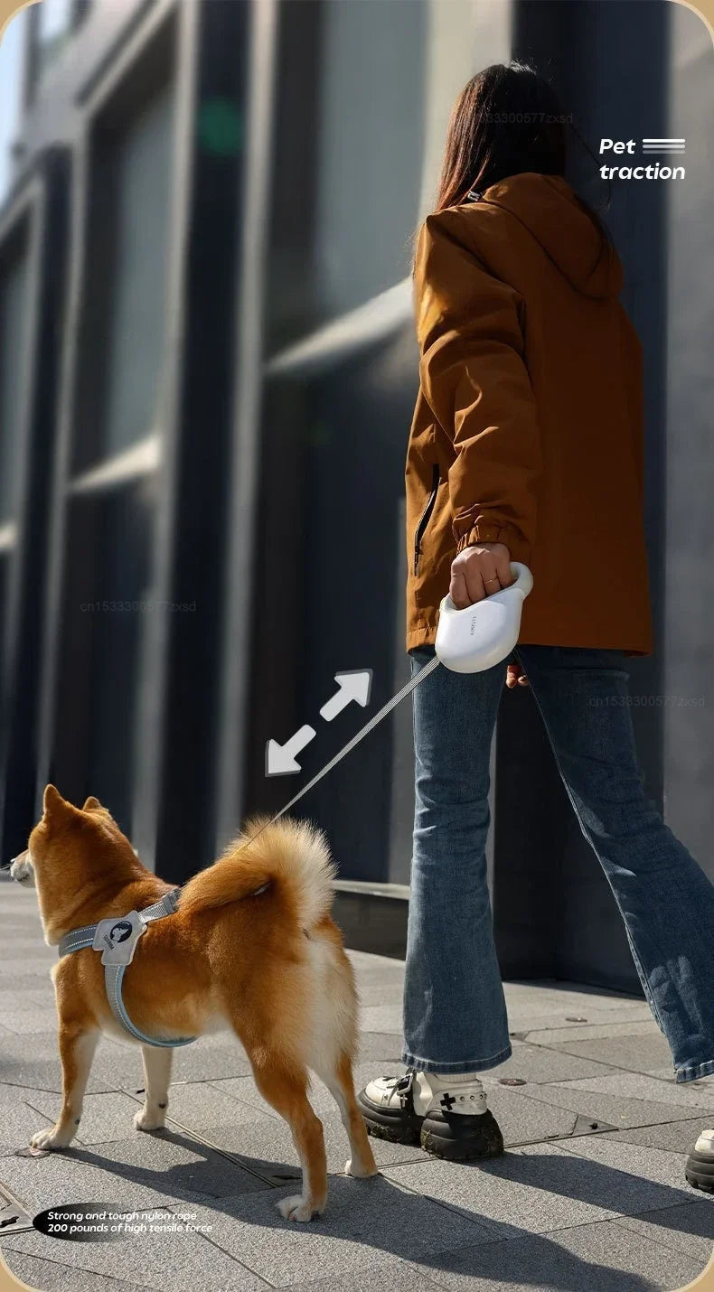 5M Retractable Dog Leash Pet Leashes Traction Rope Reflective Belt Automatic Flexible