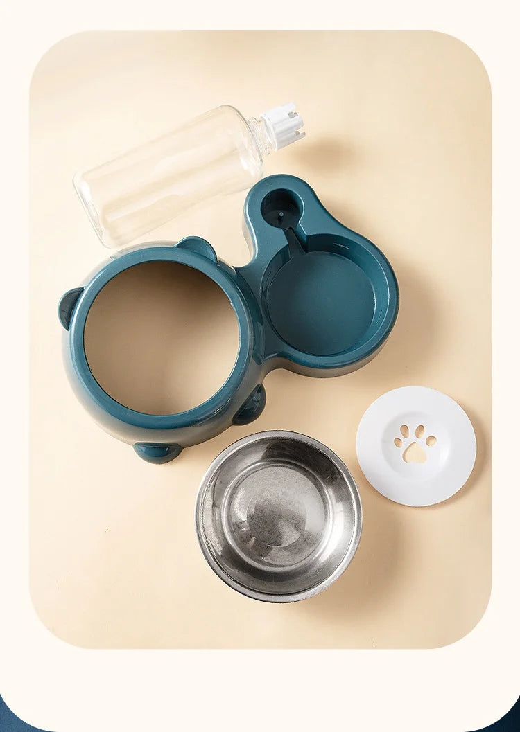 Cat Bowl 2-in-1 Drinking Water Dog Food Pot Water Bowl Rice Pot Pet Supplies