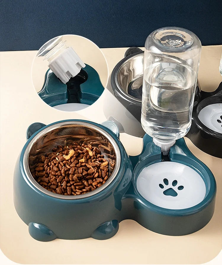 Cat Bowl 2-in-1 Drinking Water Dog Food Pot Water Bowl Rice Pot Pet Supplies