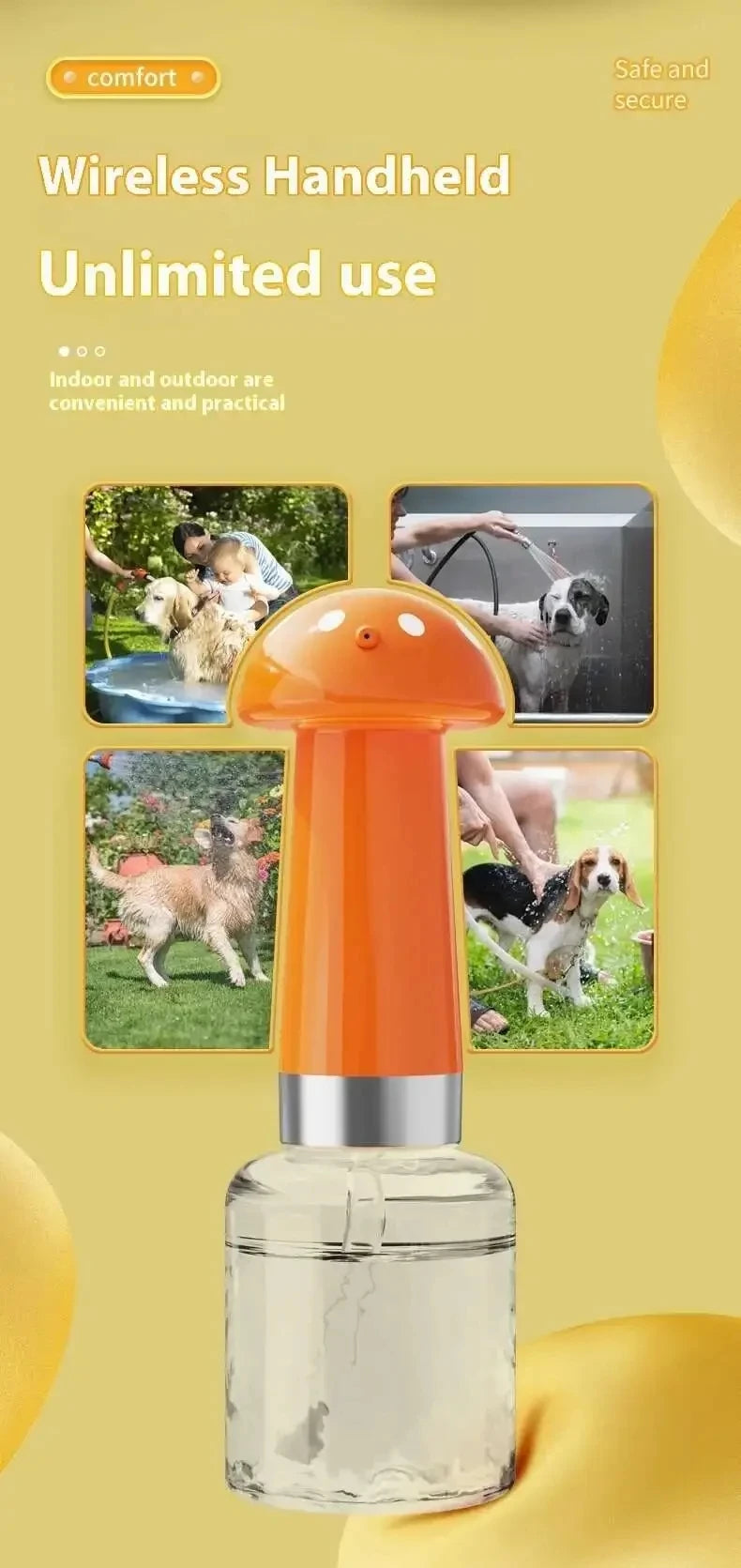 Pet Bubbler Usb Charging Pet Shower Foaming Machine  Automatic Soap Dispenser automatic Pet Washing