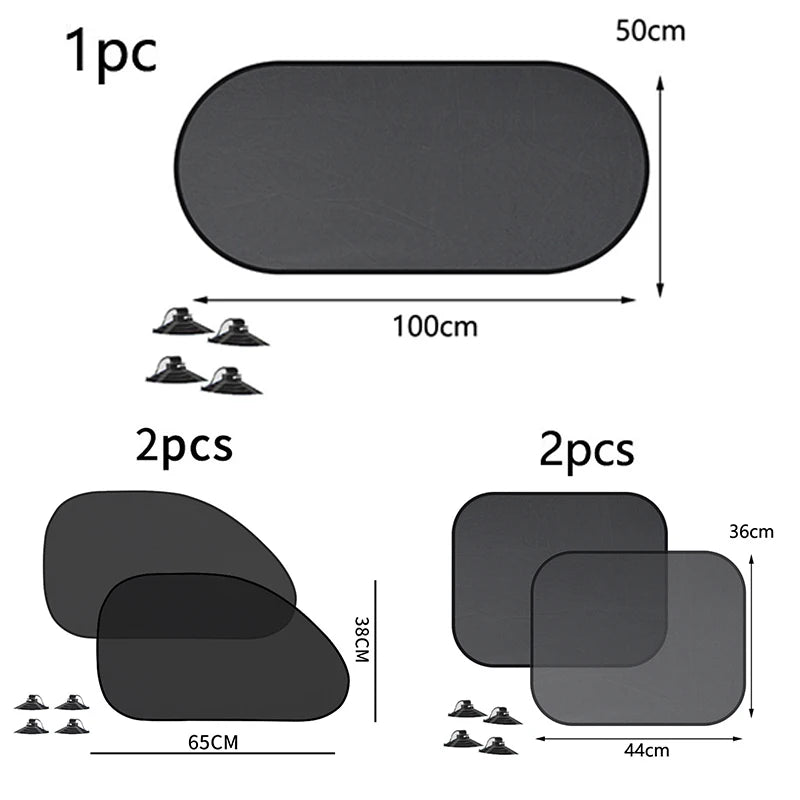 2pcs Universal Car Window Screen Door Covers Side Window UV Sunshine Plate Shade Mesh Mosquito Net Protection Film Accessories