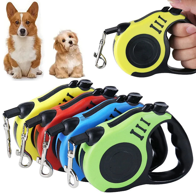 3 Meters 5 Meters Retractable Dog Leash Pet Leash Traction Rope Belt Automatic Flexible Leash
