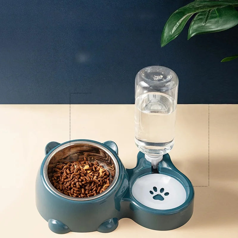 Cat Bowl 2-in-1 Drinking Water Dog Food Pot Water Bowl Rice Pot Pet Supplies