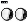 2Pcs Round Frame Convex Blind Spot Mirror Safety Driving Wide-angle 360 Degree Adjustable Clear Rearview Mirror Car Accessories