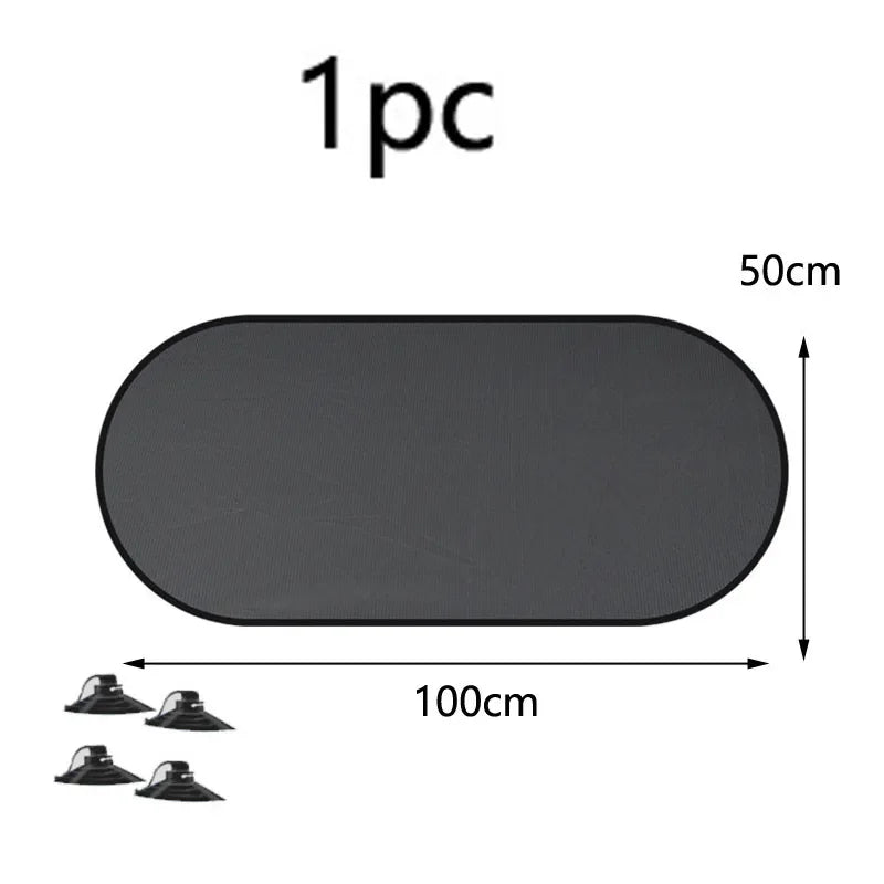 2pcs Universal Car Window Screen Door Covers Side Window UV Sunshine Plate Shade Mesh Mosquito Net Protection Film Accessories