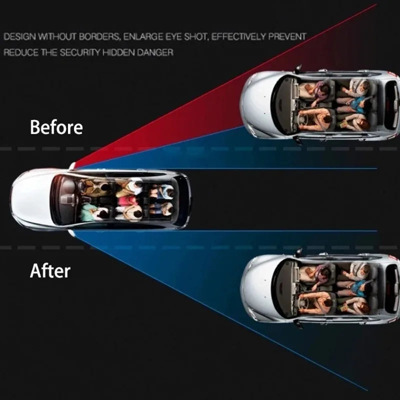 2Pcs Round Frame Convex Blind Spot Mirror Safety Driving Wide-angle 360 Degree Adjustable Clear Rearview Mirror Car Accessories