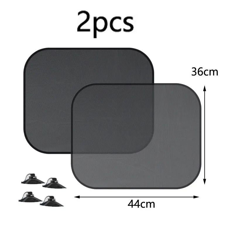 2pcs Universal Car Window Screen Door Covers Side Window UV Sunshine Plate Shade Mesh Mosquito Net Protection Film Accessories