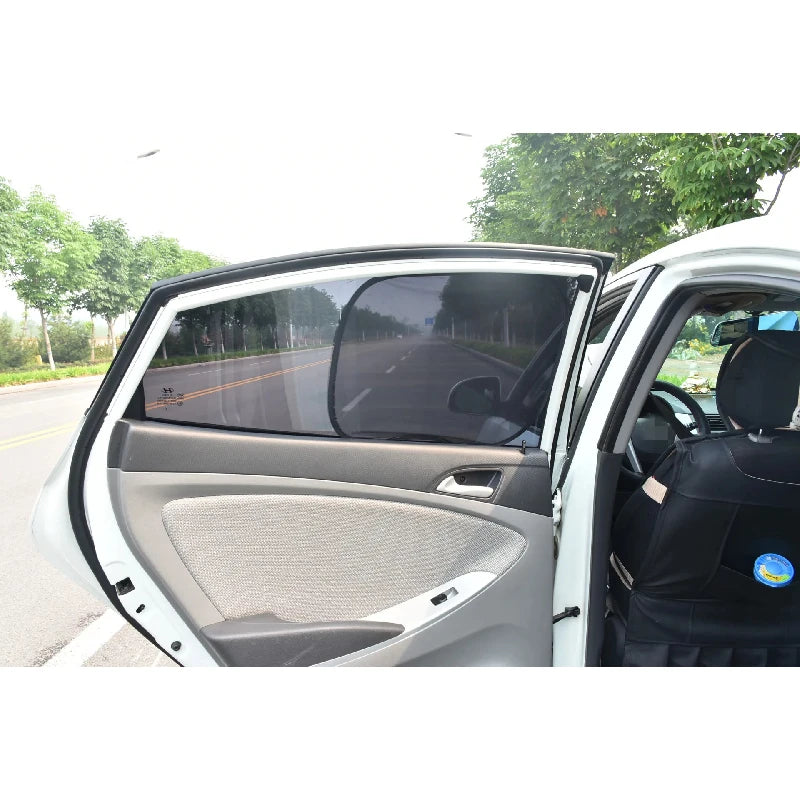 5PCS Car Window Sunshade Cover Sun UV Protection Auto Front Rear Black Window Curtain Side Glass Mesh Sunshades Accessories
